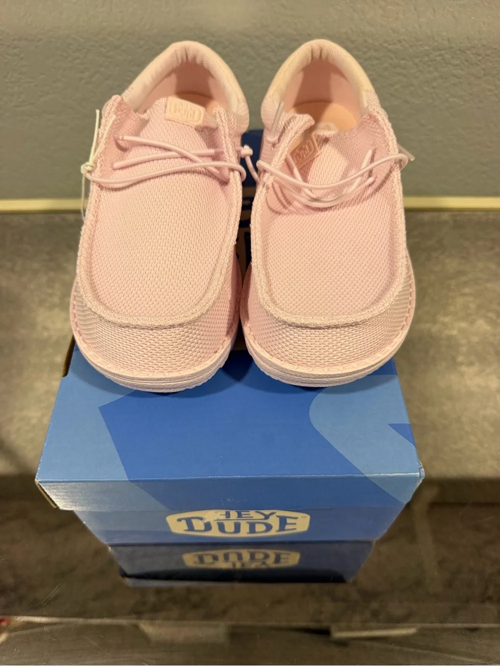 Hey Dude Wally Youth Funk Mono Light Pink J5 EU 37 Slip-On Shoes NWB